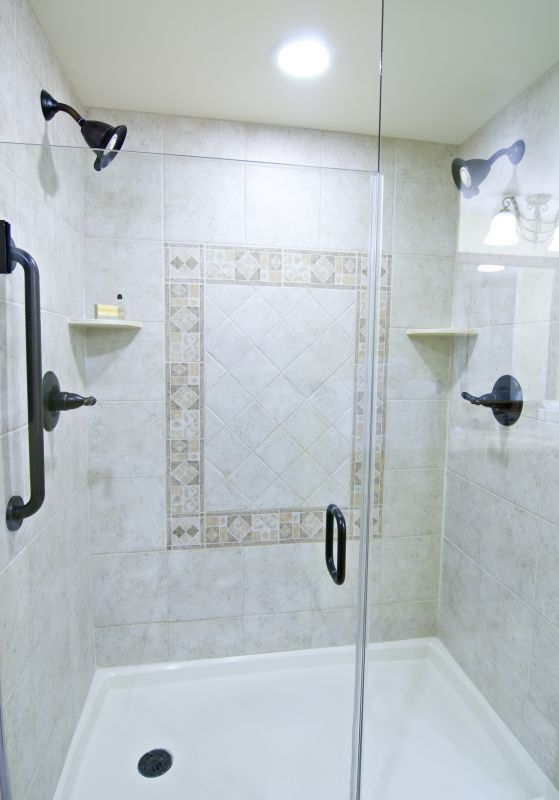 Contemporary Shower with Clear Glass